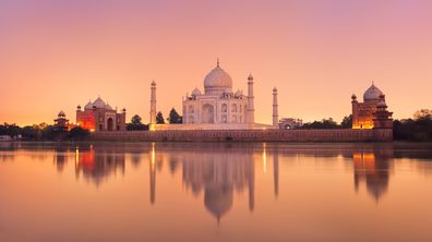 Das Wahrzeichen von Indien, der Taj Mahal.