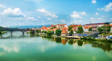 City by River in Slovenia