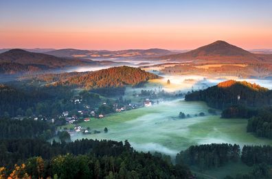 Ausblick auf traumhafte Landschaft in Tschechien